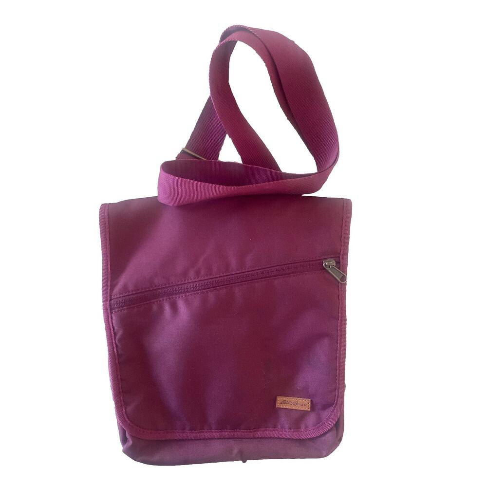 Eddie Bauer Burgundy Messenger Bag Waterproof
